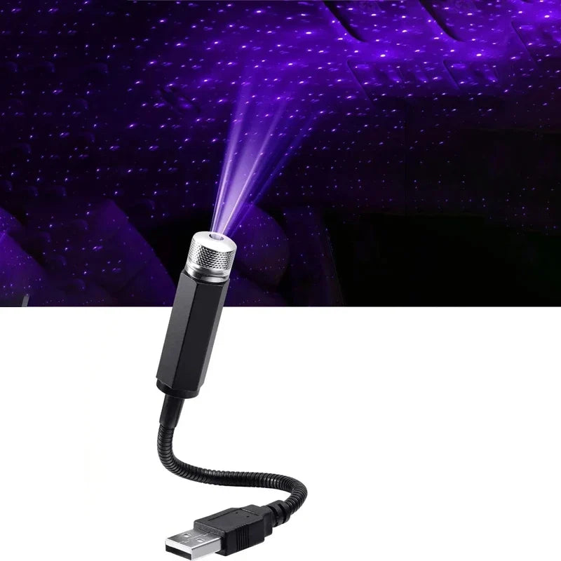Mini LED Car Roof Star Night Light Projector | USB Galaxy Atmosphere Lamp