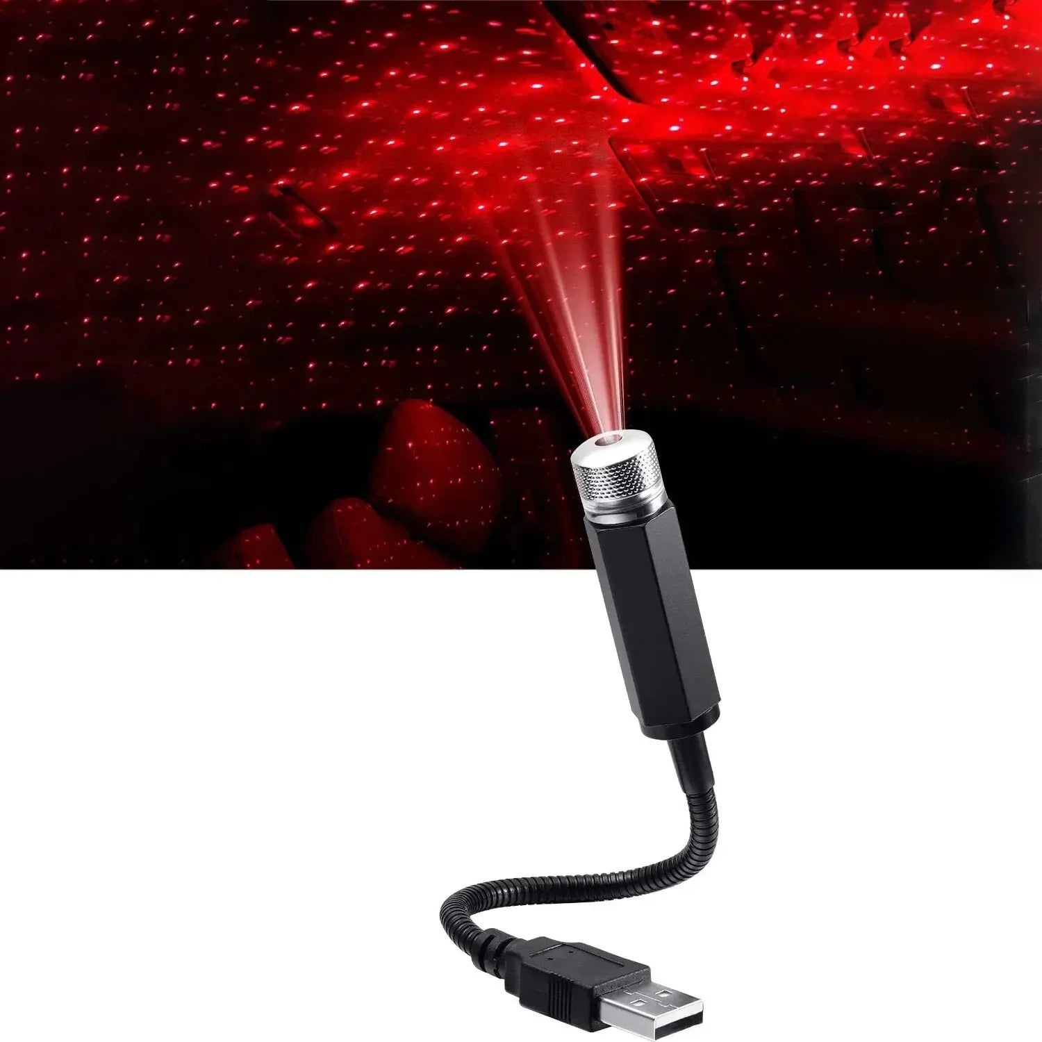 Mini LED Car Roof Star Night Light Projector | USB Galaxy Atmosphere Lamp